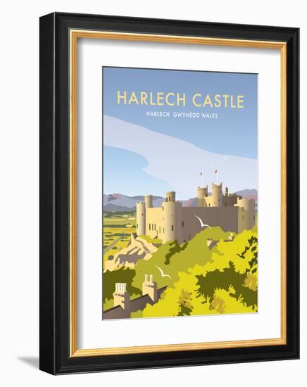 Harlech Castle - Dave Thompson Contemporary Travel Print-Dave Thompson-Framed Art Print