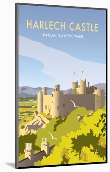 Harlech Castle - Dave Thompson Contemporary Travel Print-Dave Thompson-Mounted Giclee Print