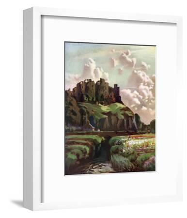 MIDIEVAL HARLECH CASTLE /& SNOWDON WALES PAINTING ART REAL CANVAS GICLEE PRINT