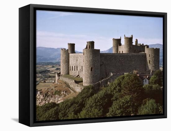 Harlech Castle, UNESCO World Heritage Site, Gwynedd, Wales, United Kingdom, Europe-Nigel Blythe-Framed Premier Image Canvas