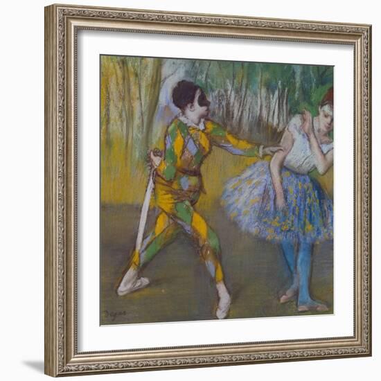 Harlekin Und Columbine, um 1886-Edgar Degas-Framed Giclee Print