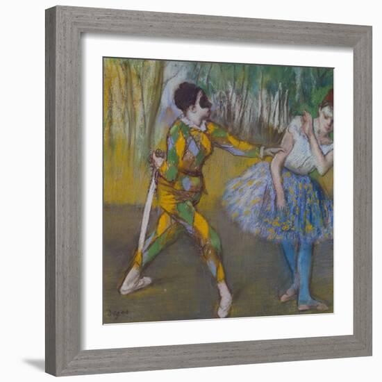 Harlekin Und Columbine, um 1886-Edgar Degas-Framed Giclee Print