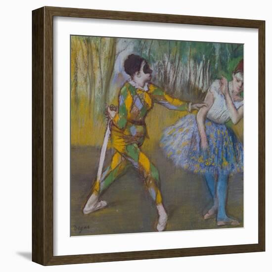 Harlekin Und Columbine, um 1886-Edgar Degas-Framed Giclee Print