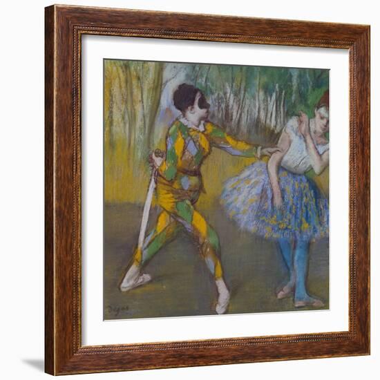 Harlekin Und Columbine, um 1886-Edgar Degas-Framed Giclee Print