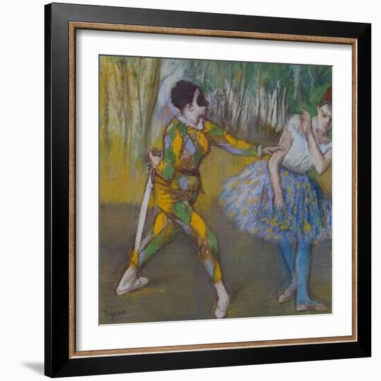 Harlekin Und Columbine, um 1886-Edgar Degas-Framed Giclee Print