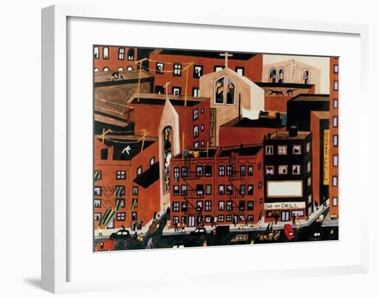 Harlem, 1942-Jacob Lawrence-Framed Giclee Print