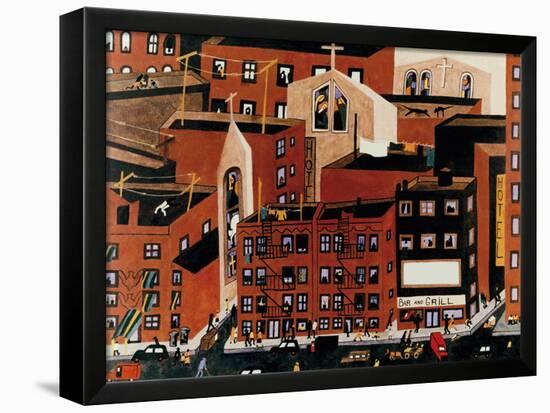 Harlem, 1942-Jacob Lawrence-Framed Giclee Print