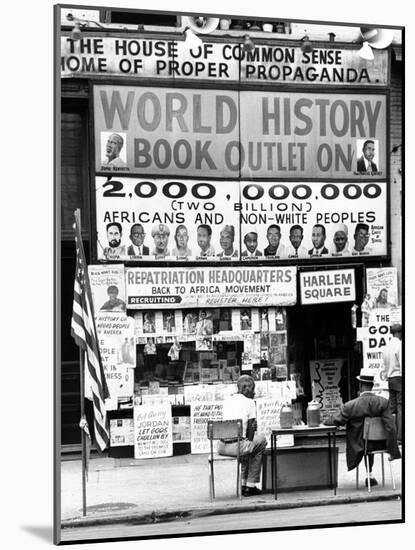 Harlem Bookstore Named 'The House of Common Sense and the Home of Proper Propaganda'-null-Mounted Photo