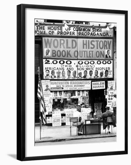 Harlem Bookstore Named 'The House of Common Sense and the Home of Proper Propaganda'-null-Framed Photo