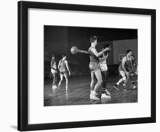 Harlem Globetrotters Playing a Basketball Game-J^ R^ Eyerman-Framed Premium Photographic Print