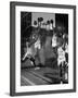 Harlem Globetrotters Playing in a Basketball Game-J. R. Eyerman-Framed Premium Photographic Print