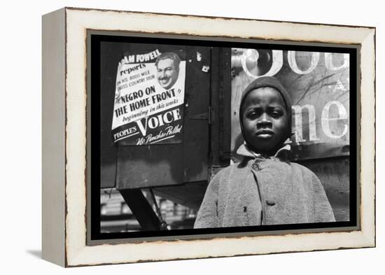 Harlem Newsboy-Gordon Parks-Framed Stretched Canvas