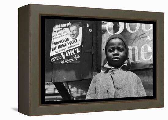 Harlem Newsboy-Gordon Parks-Framed Stretched Canvas