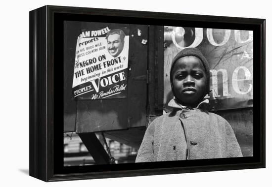 Harlem Newsboy-Gordon Parks-Framed Stretched Canvas