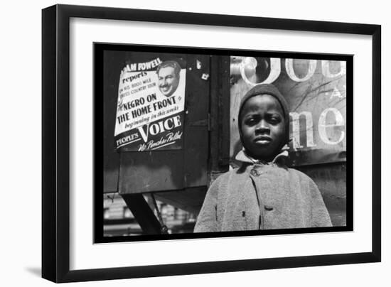 Harlem Newsboy-Gordon Parks-Framed Premium Giclee Print