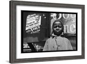 Harlem Newsboy-Gordon Parks-Framed Art Print