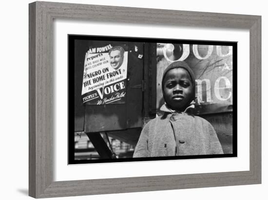 Harlem Newsboy-Gordon Parks-Framed Art Print