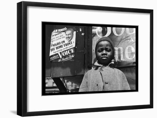 Harlem Newsboy-Gordon Parks-Framed Art Print