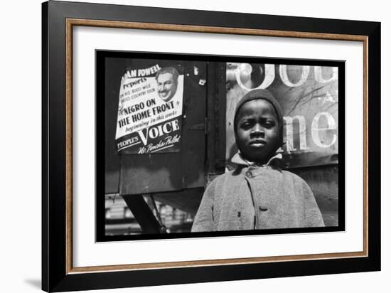 Harlem Newsboy-Gordon Parks-Framed Art Print