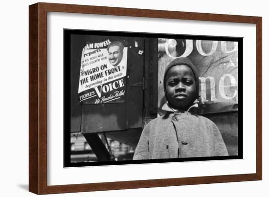 Harlem Newsboy-Gordon Parks-Framed Art Print