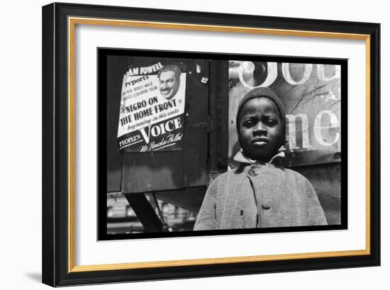 Harlem Newsboy-Gordon Parks-Framed Art Print