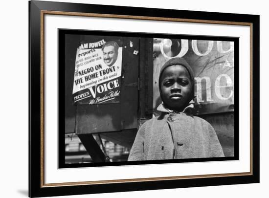 Harlem Newsboy-Gordon Parks-Framed Art Print