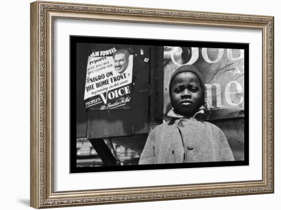 Harlem Newsboy-Gordon Parks-Framed Art Print