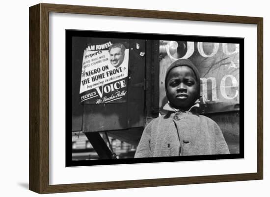 Harlem Newsboy-Gordon Parks-Framed Art Print