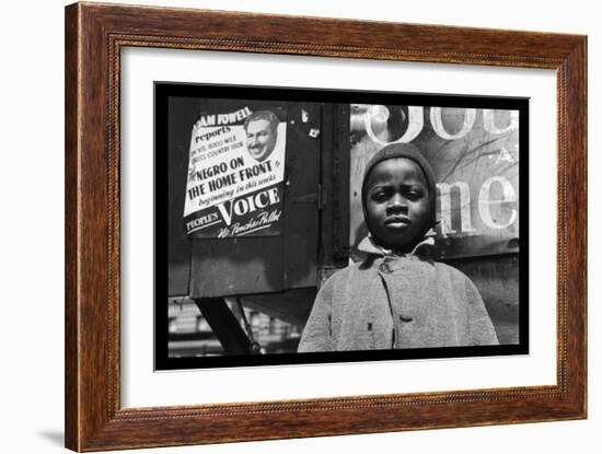 Harlem Newsboy-Gordon Parks-Framed Art Print