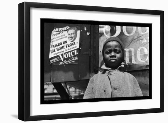 Harlem Newsboy-Gordon Parks-Framed Art Print