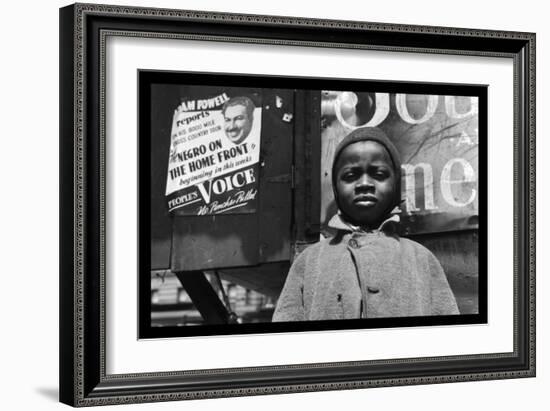 Harlem Newsboy-Gordon Parks-Framed Art Print