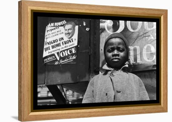 Harlem Newsboy-Gordon Parks-Framed Stretched Canvas