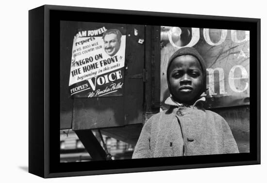 Harlem Newsboy-Gordon Parks-Framed Stretched Canvas
