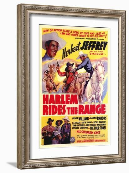 Harlem Rides the Range, 1939-null-Framed Art Print