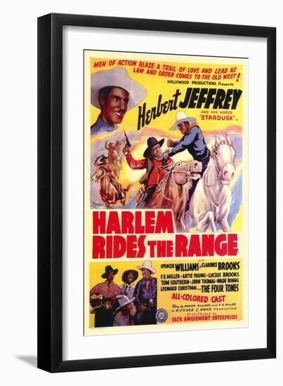 Harlem Rides the Range, 1939-null-Framed Art Print