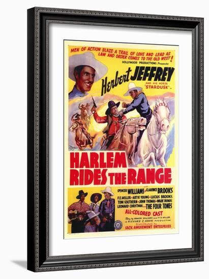 Harlem Rides the Range, 1939-null-Framed Art Print