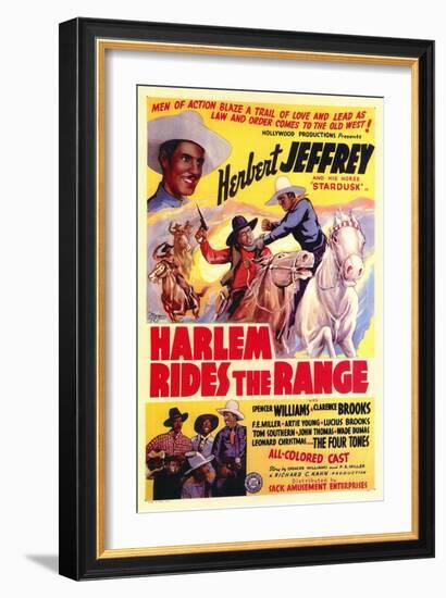 Harlem Rides the Range, 1939-null-Framed Art Print