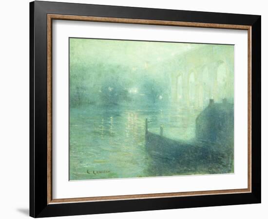 Harlem River at Night-Ernest Lawson-Framed Giclee Print