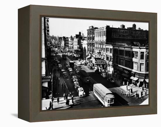 Harlem's Famous Thoroughfare, 125th Street in 1943-null-Framed Stretched Canvas