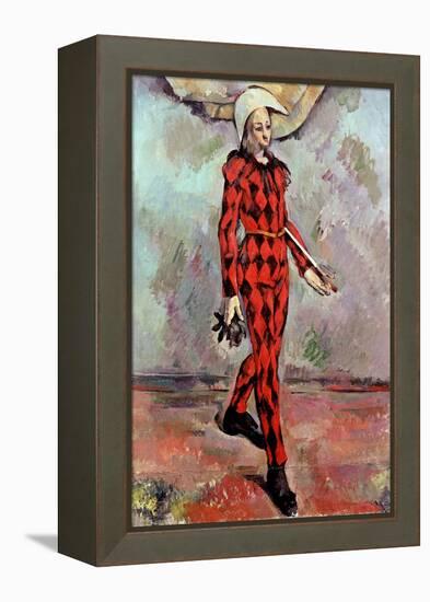 Harlequin, 1890-Paul Cézanne-Framed Premier Image Canvas