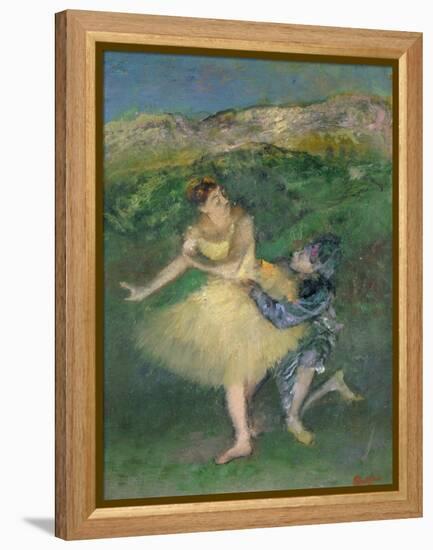 Harlequin and Colombine, circa 1886-1890-Edgar Degas-Framed Premier Image Canvas