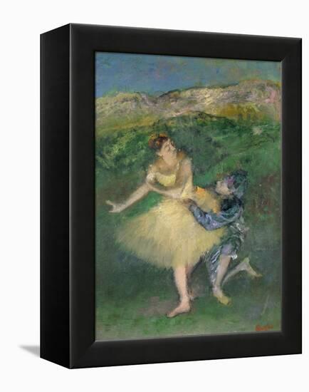 Harlequin and Colombine, circa 1886-1890-Edgar Degas-Framed Premier Image Canvas