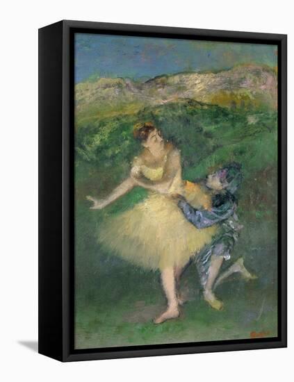 Harlequin and Colombine, circa 1886-1890-Edgar Degas-Framed Premier Image Canvas