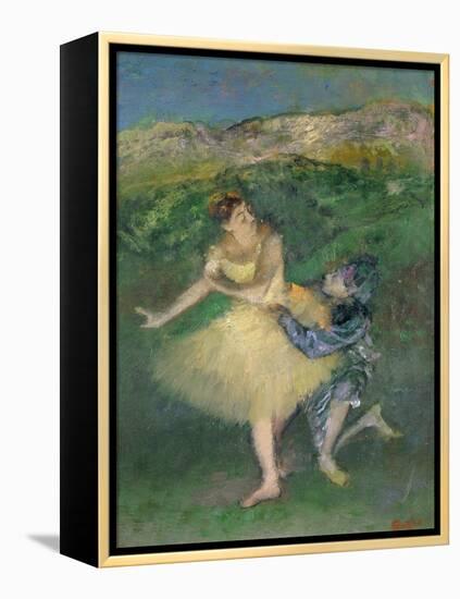 Harlequin and Colombine, circa 1886-1890-Edgar Degas-Framed Premier Image Canvas