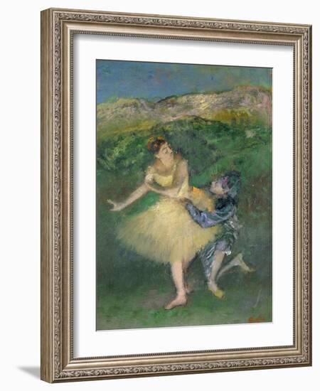 Harlequin and Colombine, circa 1886-1890-Edgar Degas-Framed Giclee Print