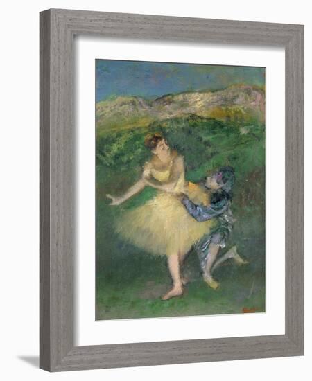 Harlequin and Colombine, circa 1886-1890-Edgar Degas-Framed Giclee Print