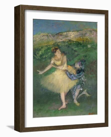 Harlequin and Colombine, circa 1886-1890-Edgar Degas-Framed Giclee Print