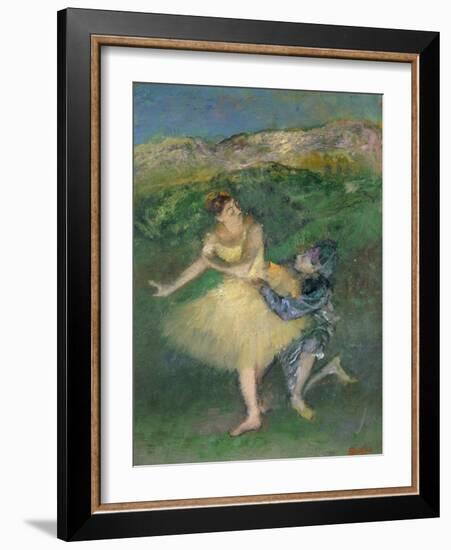 Harlequin and Colombine, circa 1886-1890-Edgar Degas-Framed Giclee Print