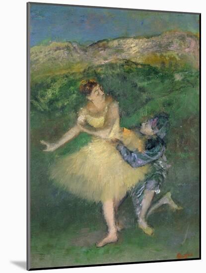 Harlequin and Colombine, circa 1886-1890-Edgar Degas-Mounted Giclee Print