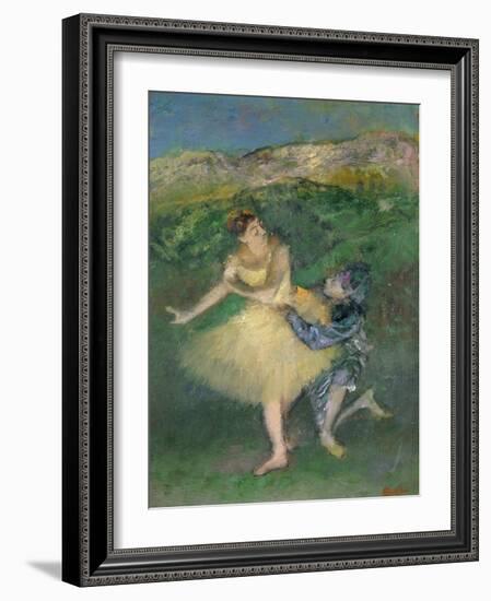 Harlequin and Colombine, circa 1886-1890-Edgar Degas-Framed Giclee Print